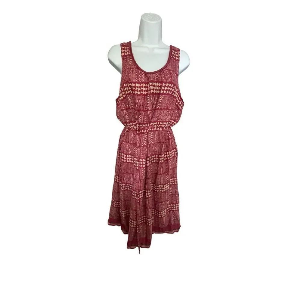 Lucky Brand NWT Red Print Brocade Dress Women’s Size 1X Retails $119
